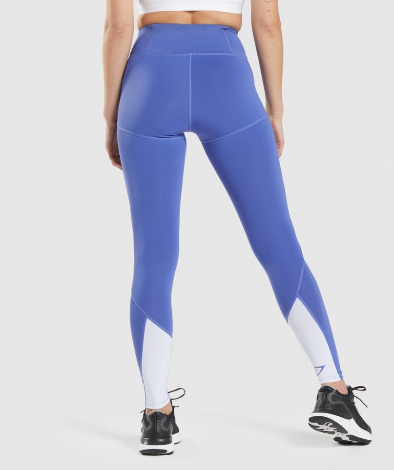 Legginsy Gymshark Pulse Mesh Damskie Niebieskie | PL 257QAK